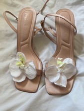 Tan beige heels for sale  LEICESTER