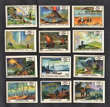 Conjunto completo de 12 cartões selos Forces Of Nature 1930 Meurisse vulcão tempestade de meteoros comprar usado  Enviando para Brazil