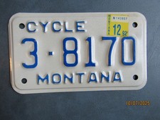 1992 MONTANA Motorcycle License Plate No. 3 - 8170 comprar usado 1992 MONTANA Motorcycle License Plate No. 3 - 8170 comprar usado  Enviando para Brazil