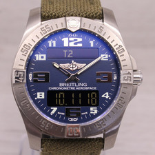 Breitling Aerospace Evo relógio cronógrafo masculino titânio 43mm mostrador azul E79363 comprar usado  Enviando para Brazil