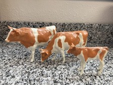 Conjunto de 3 estireno vintage marrom e branco Hartland Guernsey Family Bull Cow comprar usado  Enviando para Brazil