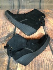 Bota FLY LONDON Yama Wedge couro camurça preta UE 41/10 (a5a comprar usado  Enviando para Brazil