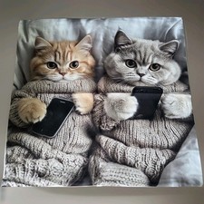 Kissenhülle kissenbezug katze gebraucht kaufen  Haltern am See