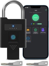 Cadeado de impressão digital com chave de backup à prova de intempéries Bluetooth biométrico sem chave comprar usado  Enviando para Brazil