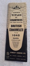 Gummed titles countries. for sale  WORTHING