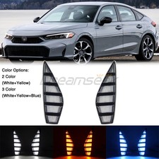 LED DRL para Honda Civic 2025+ Luz de circulação diurna Lâmpada de neblina parachoque com curva L+R comprar usado  Enviando para Brazil