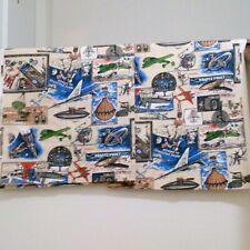 Par de painéis cortina de tecido tema transporte aéreo vintage da década de 1970  comprar usado  Enviando para Brazil