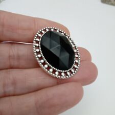 Brooch black faceted for sale  WOODBRIDGE