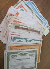 Stock certificates 1960s for sale  Brentwood
