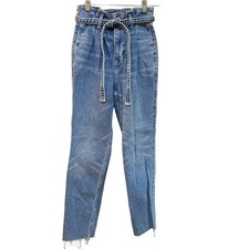 Usado, Bolsa de papel Hollister cintura ultra alta mamãe jeans bainha crua boho tamanho 00 comprar usado  Enviando para Brazil