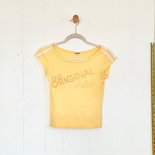 Camiseta bebê amarela Abercrombie & Fitch vintage década de 2000 S ultra rara vendedor dos EUA comprar usado  Enviando para Brazil