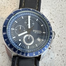 Vintage Fossil Relógio Masculino Azul CH- 2691 251010 Todo Aço Inoxidável 10 ATM Borracha comprar usado  Enviando para Brazil