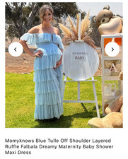 Vestido maternidade chá de bebê azul comprar usado  Enviando para Brazil