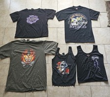 Usado, 5 camisetas masculinas femininas vintage Harley Davidson motocicleta anos 1990 e 2000 M-XL comprar usado  Enviando para Brazil