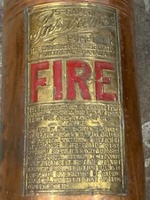 Extintor de incêndio antigo vintage cobre latão seguro lindo, usado comprar usado  Enviando para Brazil