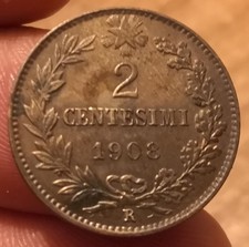 Moneta centesimi 1908 usato  Olbia