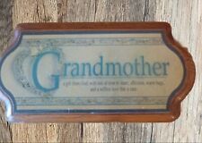 Grandmother wooden plaque for sale  Scott