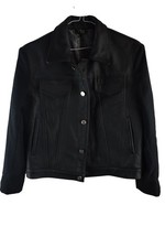 Black leather trucker for sale  SITTINGBOURNE