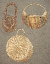 Usado, 3 CESTAS DE VIME VINTAGE DE BOLSO DE PAREDE comprar usado Usado, 3 CESTAS DE VIME VINTAGE DE BOLSO DE PAREDE comprar usado  Enviando para Brazil