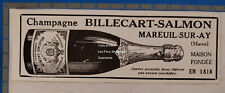 Publicité champagne billecart d'occasion  Beaumont-de-Lomagne