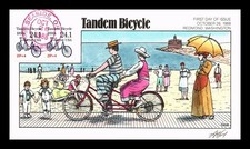 SÉRIE DE TRANSPORTE DE BICICLETA TANDEM CAPA DOS EUA FDC COLLINS PINTADA À MÃO comprar usado  Enviando para Brazil