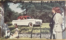 Cartão postal antigo Aero Willys People Admirando carro publicidade automóvel c1950 comprar usado  Enviando para Brazil