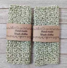 pano de rosto de crochê feito à mão spa banho lavagem reutilizável verde sálvia marl, usado comprar usado pano de rosto de crochê feito à mão spa banho lavagem reutilizável verde sálvia marl, usado comprar usado  Enviando para Brazil