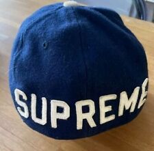 Boné ajustável FW10 Supreme x Ebbets Field Back Hit tamanho 7 1/4 azul marinho 2010 vintage comprar usado  Enviando para Brazil