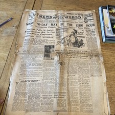 1939 newspaper for sale  CRAWLEY