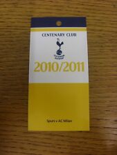 2010 ticket tottenham for sale  BIRMINGHAM