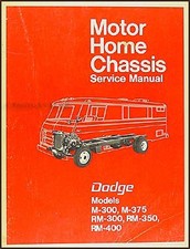 1971-1972 Dodge Motor Home Shop Manual OEM M300 M375 RM300-400 RV Serviço de Reparo, usado comprar usado  Enviando para Brazil