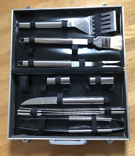 Conjunto de onze peças para churrasco em estojo de metal estado não usado comprar usado  Enviando para Brazil