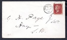 Usado, GB - 1878 QV 1d placa vermelha 195 de Hereford a Hay comprar usado  Enviando para Brazil