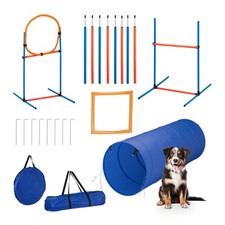 Zestaw agility tor treningowy dla psów przeszkody tunel tyczki slalomowe na sprzedaż  Wysyłka do Poland
