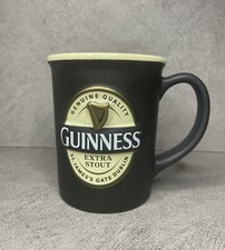 Usado, Caneca Guinness preta colecionável logotipo Guinness levantado 12 cm de altura xícara de chá café comprar usado  Enviando para Brazil