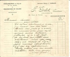 Bordeaux old invoices d'occasion  Expédié en Belgium