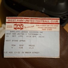 1991 west ham for sale  SUDBURY