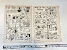 Páginas de artesanato vintage para casa de pássaros e casa de cachorro INSTRUÇÕES DE FABRICAÇÃO DÉCADA DE 1940 comprar usado  Enviando para Brazil