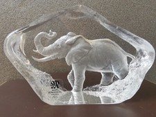 Elefant glasfigur relief gebraucht kaufen  Magdeburg