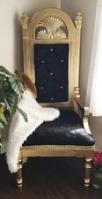 Antique prop throne for sale  Solon