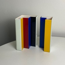 Vaso PO Line Up arte geométrica colorida escultura em vidro vaso de flores FRANK KERDIL comprar usado  Enviando para Brazil