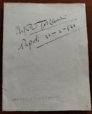 Napoli 1921 autografo usato  Roma