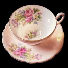 Xícara e pires de porcelana rosa pálido floral "Foley Tulip" por E Brain & Co Ltd. comprar usado  Enviando para Brazil