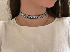 Collana choker nastro usato  Senago