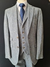 Calça Jaqueta Terno Torre Cinza Tweed 3 Peças Colete Donegal 100% Lã Pura comprar usado  Enviando para Brazil