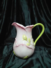 Jarro de porcelana pintado à mão de 2 litros Espanha. Decoração floral. comprar usado  Enviando para Brazil