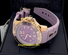 Kyboe! Relógio masculino gigante 48 mm estojo tom ouro rosa pulseira de silicone roxo 100M WR comprar usado  Enviando para Brazil