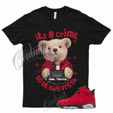 Camiseta CRIME para combinar 6 retrô Toro Bravo Varsity University Red Bred Flu Game 1, usado comprar usado  Enviando para Brazil
