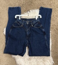 Jeans jeans Rocky Mountain RLR feminino vintage Rockies faroeste cowgirl sem costas comprar usado  Enviando para Brazil