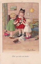CPA FANTAISIE :  PAULI EBNER    OH QU'ELLE EST BELLE   FILLETTES AVEC UNE POUPEE, usado comprar usado  Enviando para Brazil